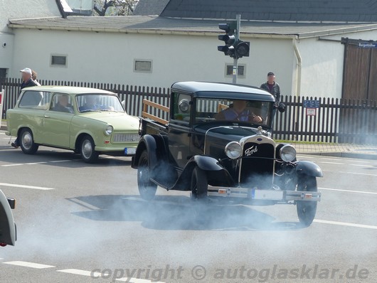 Die Anfahrt zum 15. Oldtimertreffen Hartmannsdorf 2016