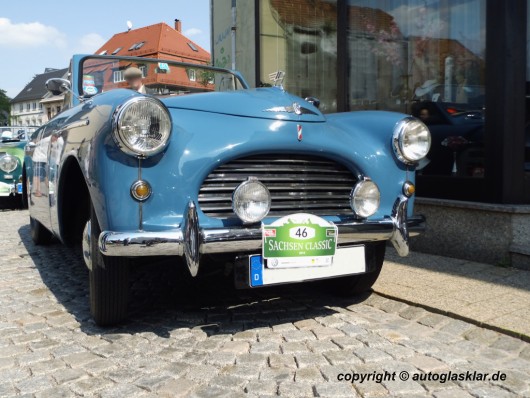 Vorderansicht Austin A 40 Roadster