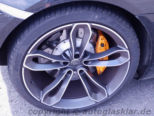 Detailansicht 20 Zoll Hinterrad McLaren