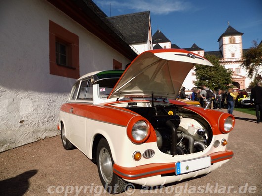 Kleinwagen Trabbi 500 auf Augustusburg