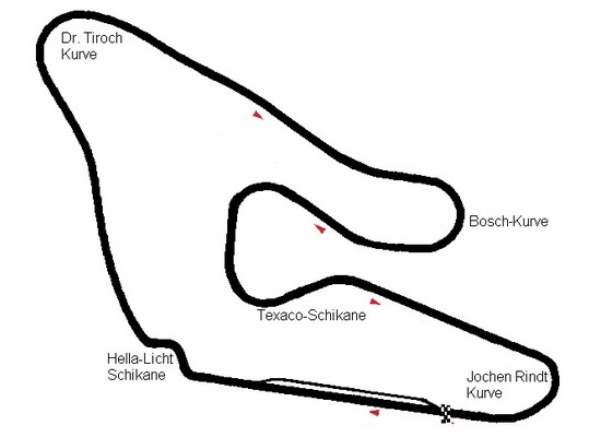 Streckenführung Österreichring 1969-1995