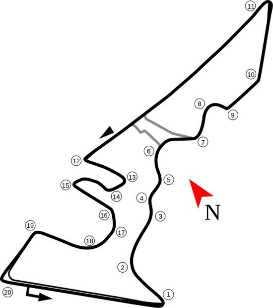 Streckenführung Circuit of the Americas in Texas