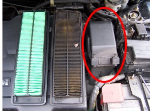 Luftfilterelement neu/alt und Einbauort Honda Accord