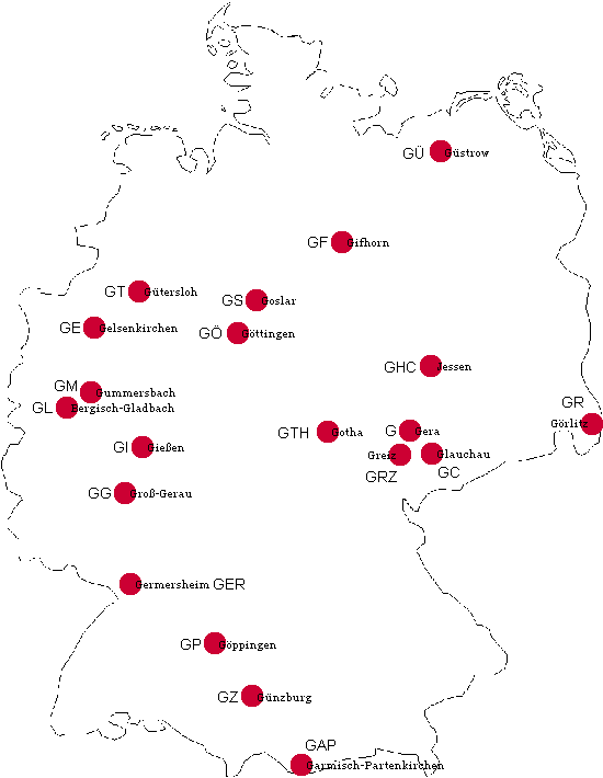 Ansicht Autokennzeichen BRD mit G